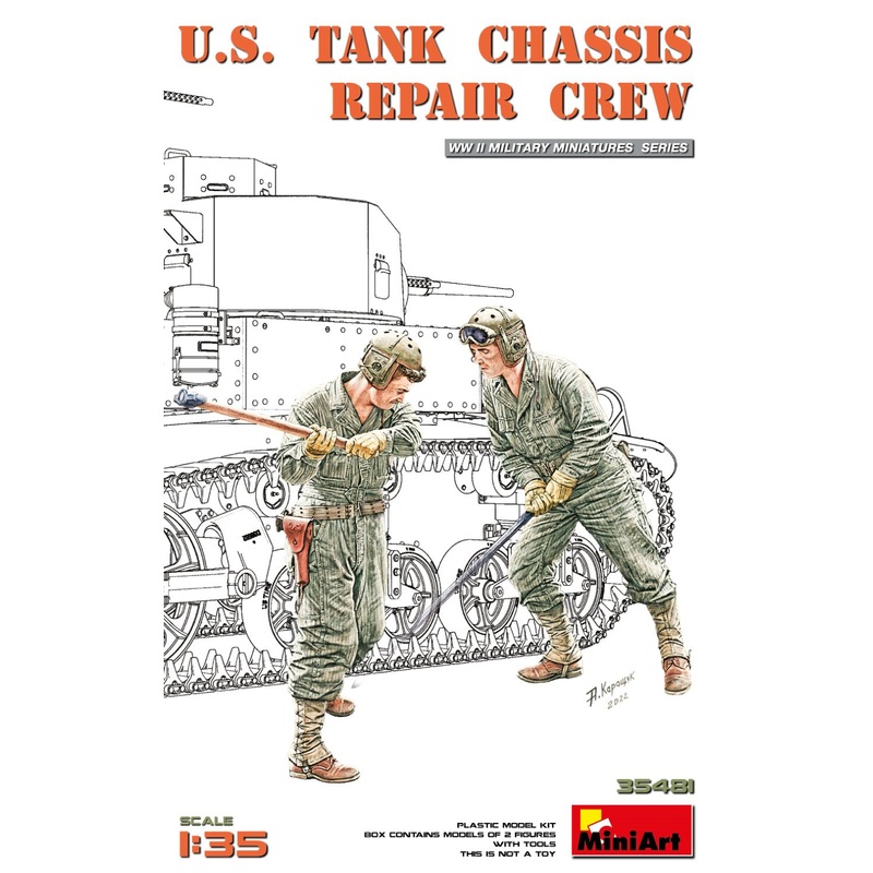 Miniart 1/35 WW2 US Tank Chassis Repair Crew