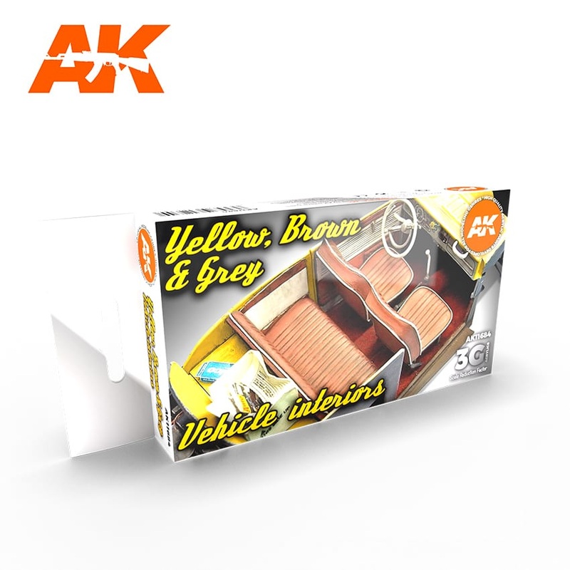 AK Interactive GEN 3 – GREY YELLOW BROWN INTERIORS