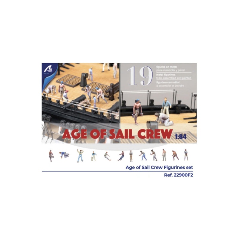 ARTESANIA 1/84 AGE OF SAIL CREW – Set of 19 die cast figurines