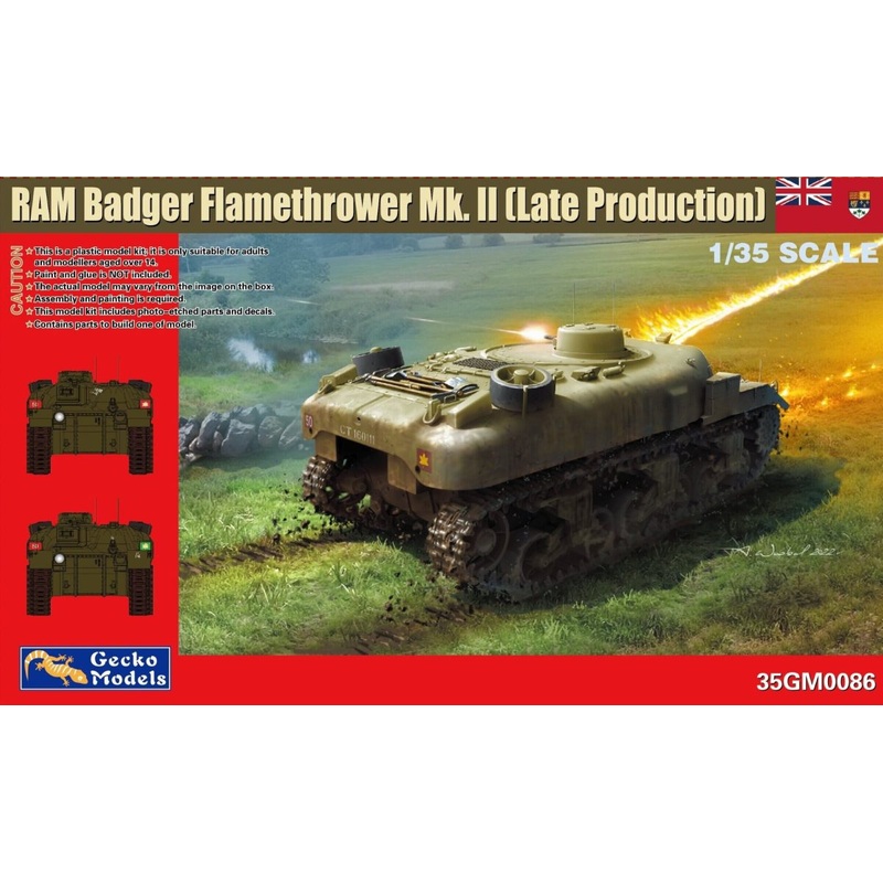 Gecko 1/35 WW2 Allied RAM Badger Flamethrower Mk.II Late Prod.