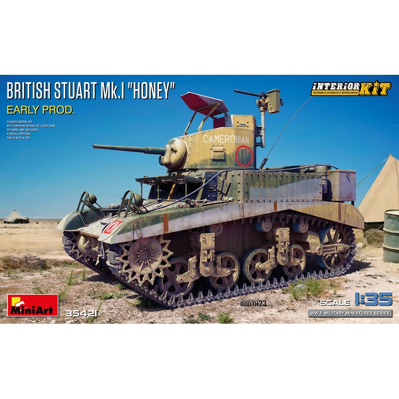 Miniart 1/35 WW2 RITISH STUART MK.I HONEY EARLY PROD. INTERIOR KIT