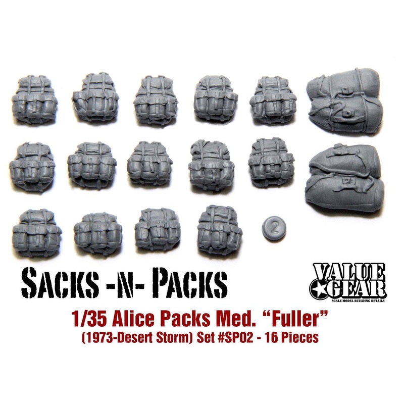 1/35 Scale resin kit US Alice Packs Medium More Full (1973-1995)