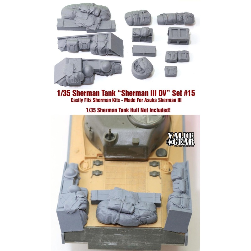 1/35 scale resin kit US Sherman Engine Deck & Stowage Set #15