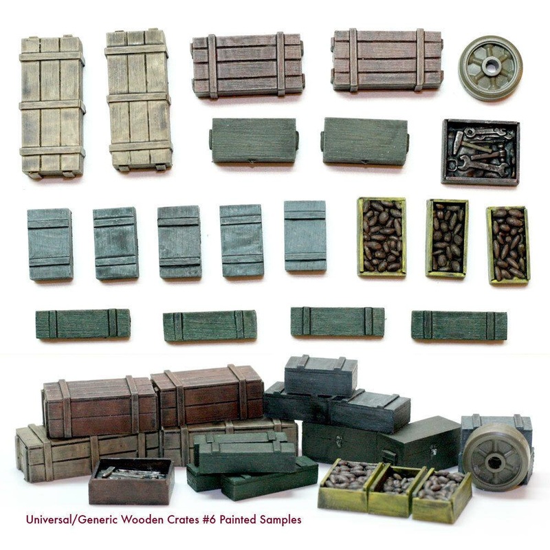 1/35 Scale resin kit Wooden Crates Set #6