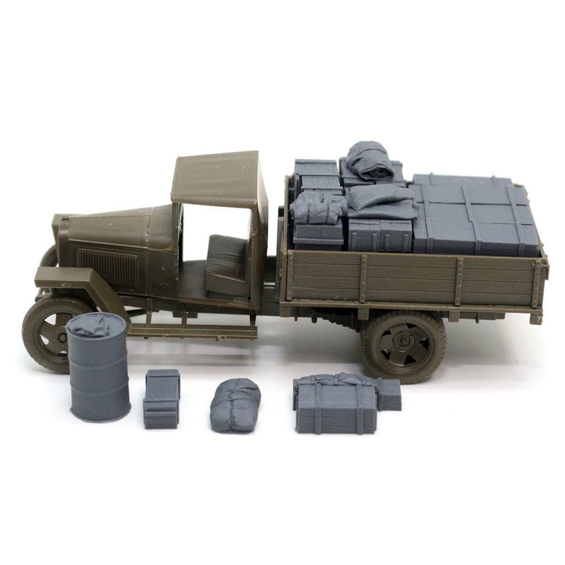 1/48 scale resin model kit WW2 Russian Gaz Truck Load Set #1