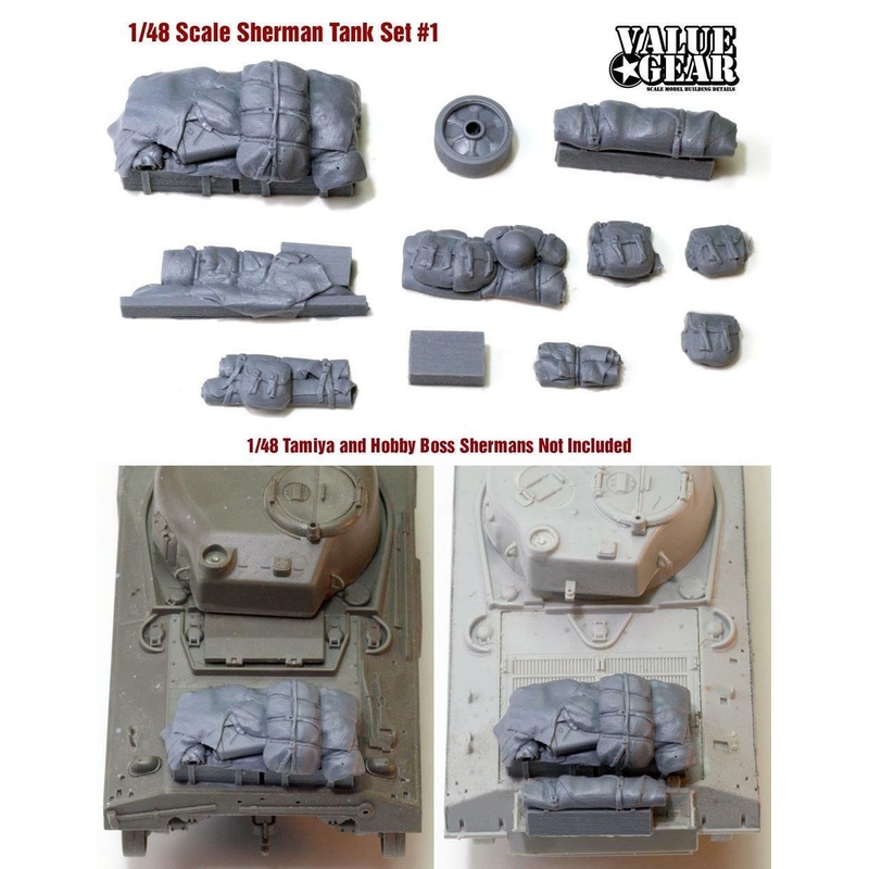 1/48 Scale resin stowage set Sherman Tank Set #1
