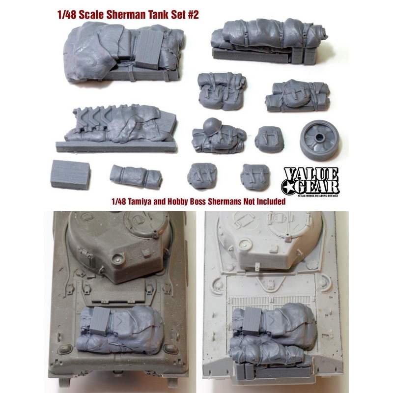 1/48 Scale resin stowage set Sherman Tank Set #2