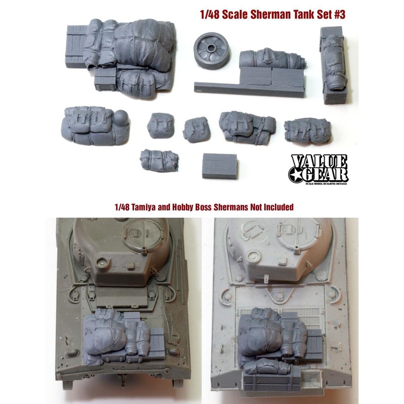 1/48 Scale resin stowage set Sherman Tank Set #3