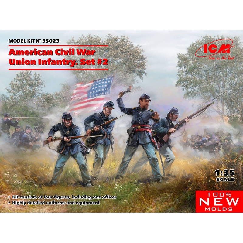 ICM 1/35 Union Infantry American Civil War . Set #2 ACW