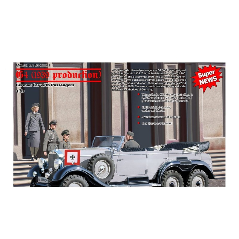 ICM – G4 (1939 production), German Car with Passengers (4 figures)