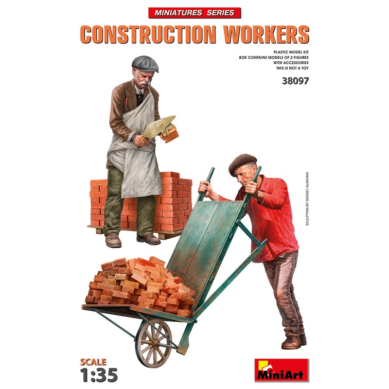 Miniart 1/35 CONSTRUCTION WORKERS WITH ACCESSORIES