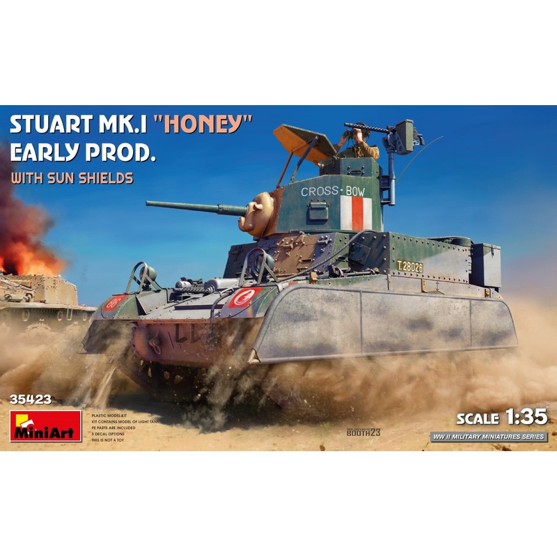 Miniart 1/35 WW2 British Stuart Mk.I  Honey Early Prod. Tank w/Sun Shields