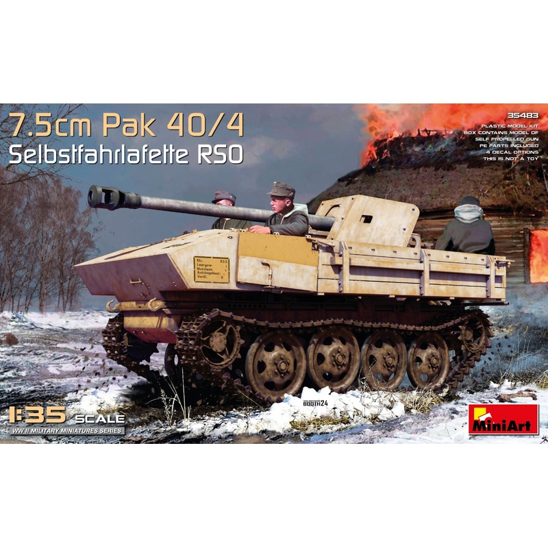 Miniart 1/35 WW2 German 7.5cm Pak 40/4. Selbstfahrlafette RSO