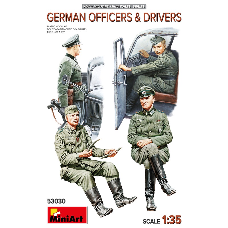 Miniart 1/35 WW2 GERMAN OFFICERS & DRIVERS