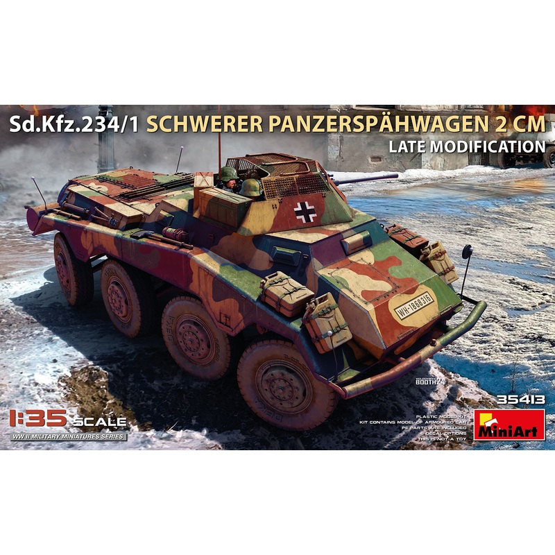 Miniart 1/35 WW2 German Sd.Kfz.234/1 Schwerer Panzersphwagen (2 cm). Late Mod