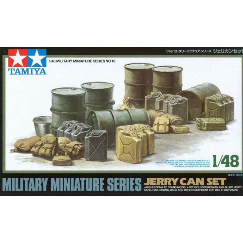 Tamiya 1/48 scale WW2 Jerry Can and fuel drum Set