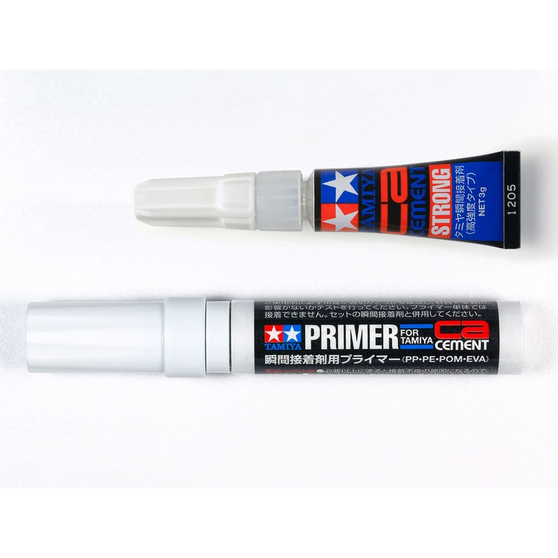 Tamiya 87211 CA Cement & Primer Set (PP/PE/POM/EVA)