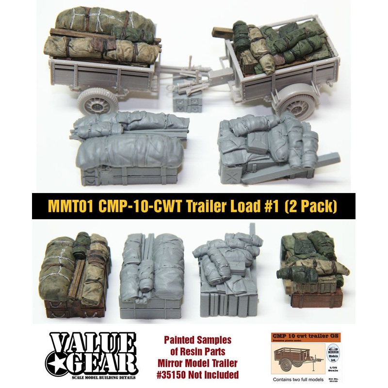 1/35 Scale Mirror Models Trailer loads #1 (2 pack) from Valuegear