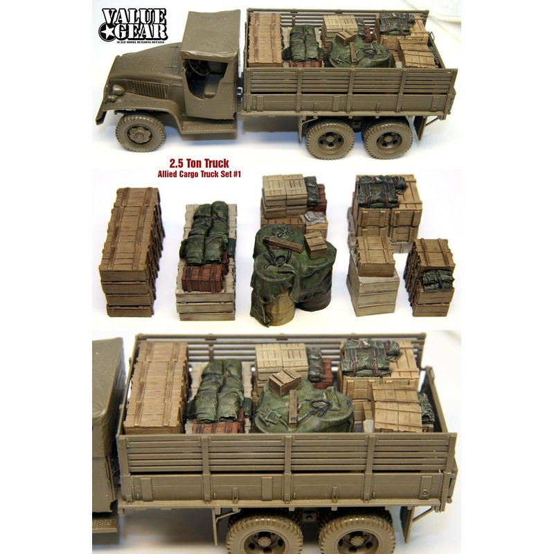 1/35 Scale Resin kit 2.5 Ton Truck Load Set #1 vehicle stowage
