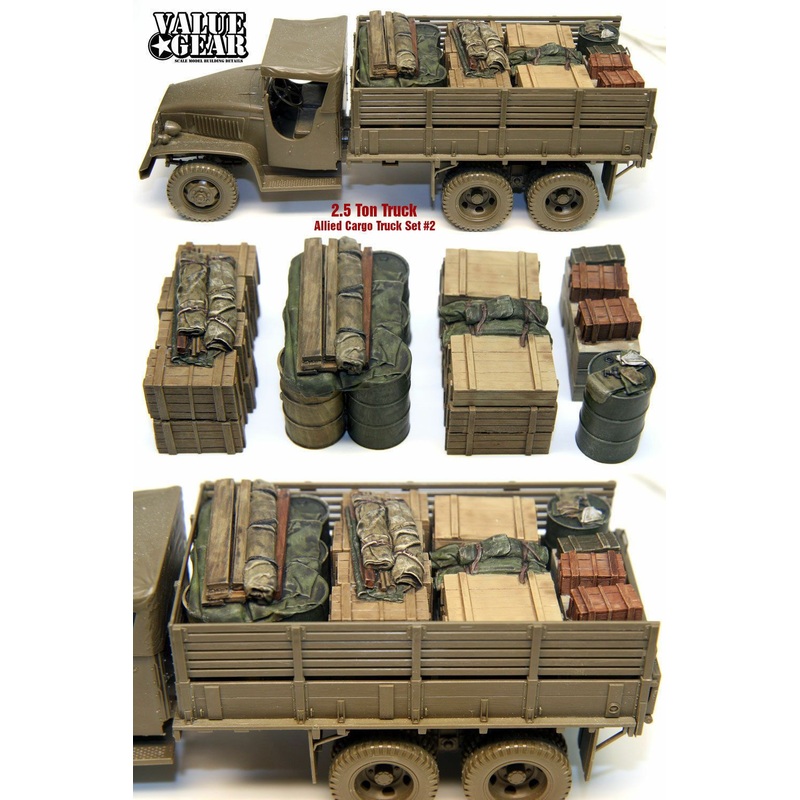 1/35 Scale Resin kit 2.5 Ton Truck Load Set #2 – Vehicle stowage
