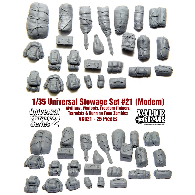 1/35 Scale resin kit  Series 2 (Modern Universal) Tents & Tarps #21 (25 Pieces)