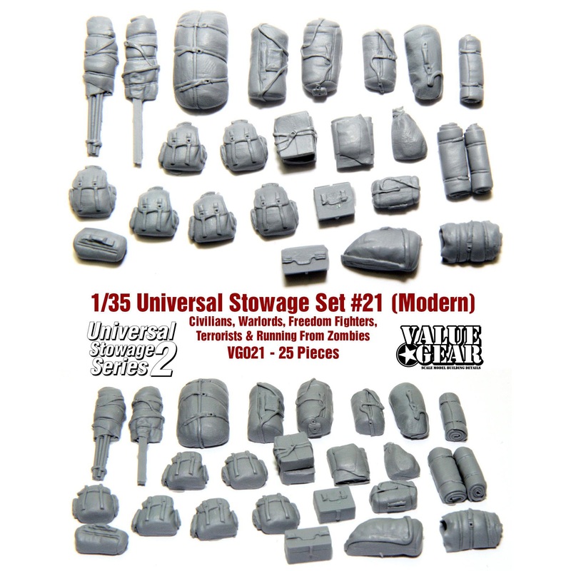 1/35 Scale resin kit  Series 2 (Modern Universal) Tents & Tarps #22 (25 Pieces)
