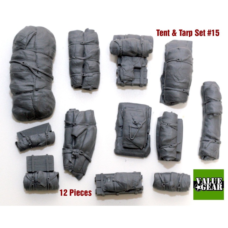 1/35 Scale Resin kit Tents Tarps Set #15