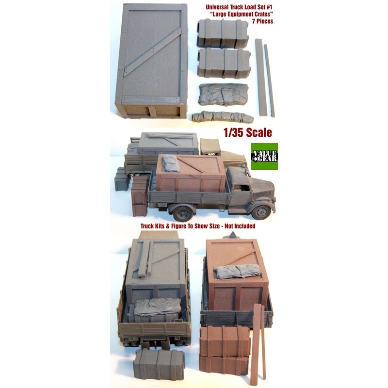 1/35 Scale resin kit Universal / Generic Truckload (Large Equipment Crates) #1