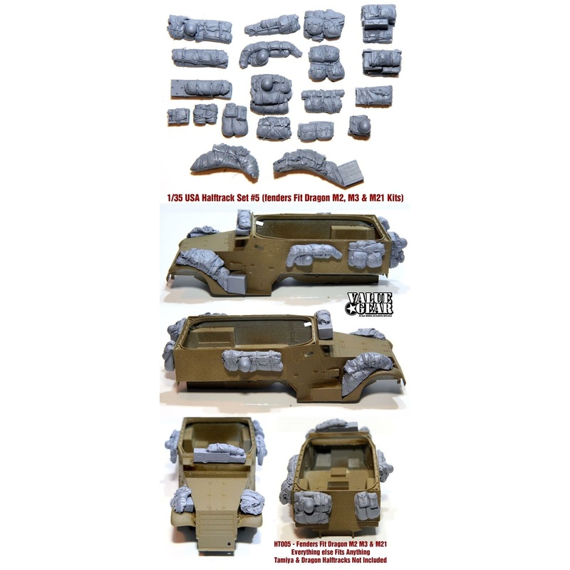 1/35 scale resin model HT005 USA Halftrack Set #5 (For Dragon M2 M3 and M21)