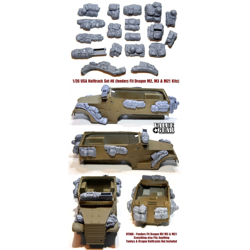 1/35 scale resin model HT006 USA Halftrack Set #6 (For Dragon M2 M3 and M21)