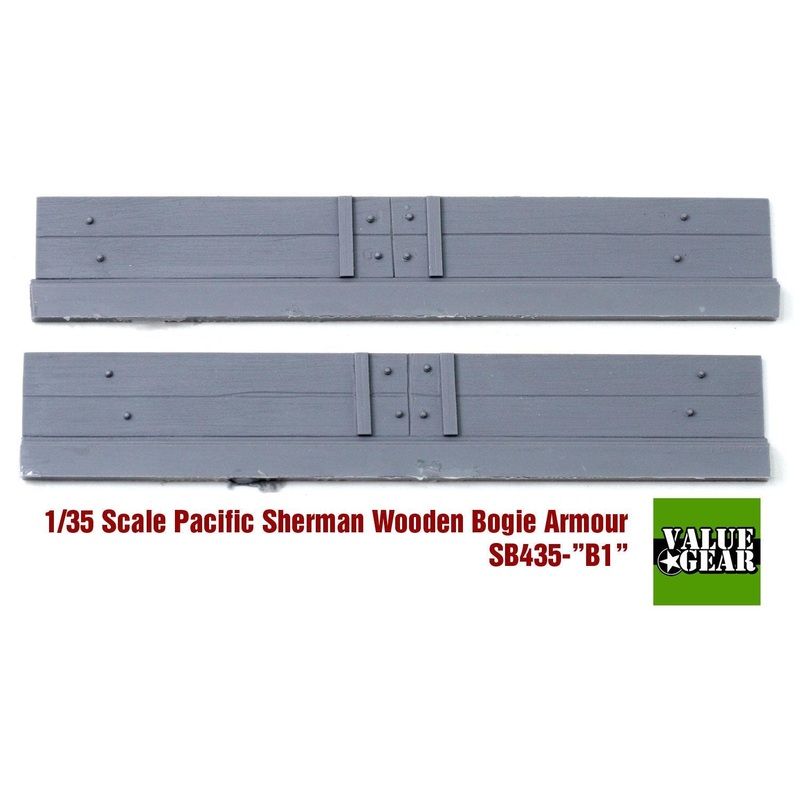 1/35 scale resin model kit Sherman M4A3 Wood Panel Armor Bogies Set #B1