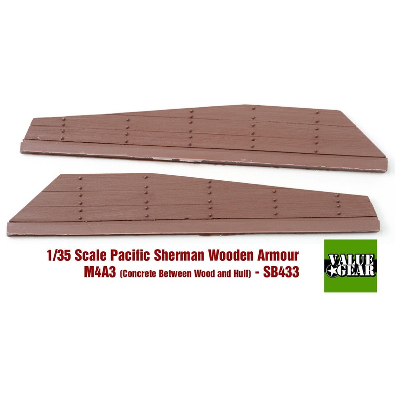1/35 scale resin model kit Sherman M4A3 Wood Panel Armor + Concrete Set #3