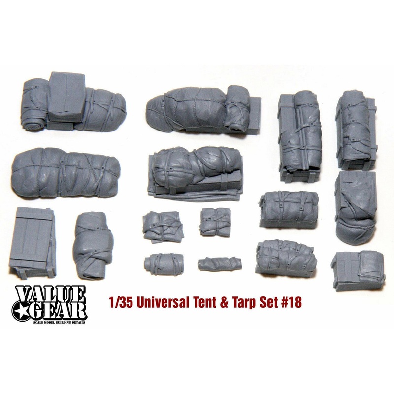 1/35 scale resin model kit Tents & Taprs #18 (16 Pieces)