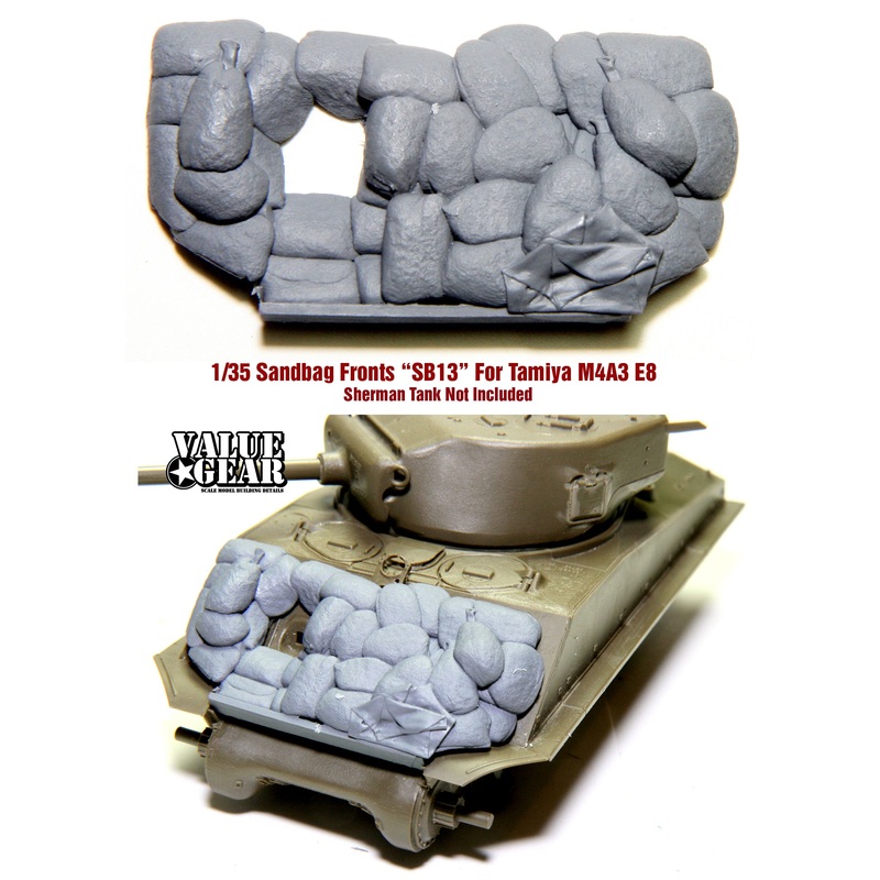1/35 scale resin model SB013 Sherman EASY 8 (TAMIYA) Sandbag Front SB13