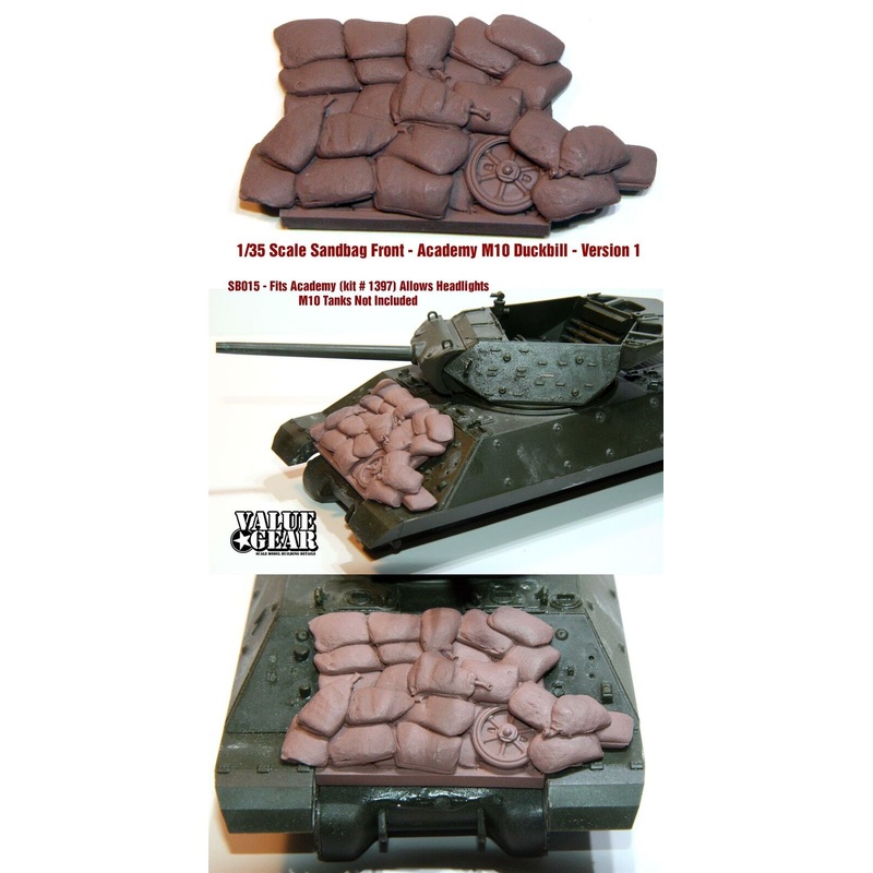 1/35 scale resin model SB015 M10 Sandbag Fronts V1 (ACADEMY M10)