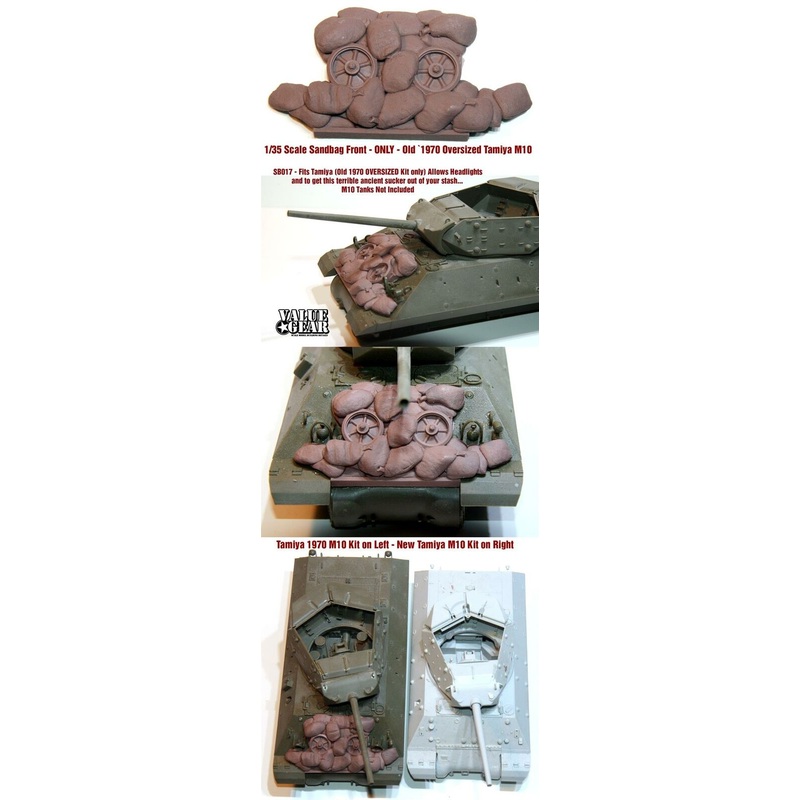 1/35 scale resin model SB017 M10 Sandbag Fronts V1 (TAMIYA 1970 OVERSIZED KIT