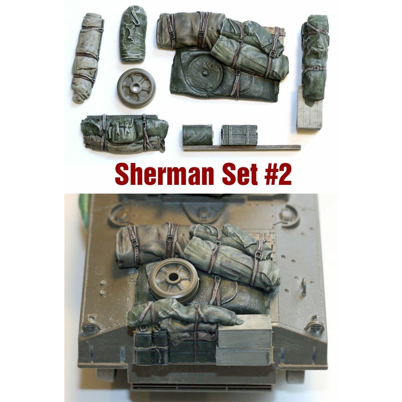 1/35 scale resin Sherman Tank Engine Deck and Stowage Sets #2