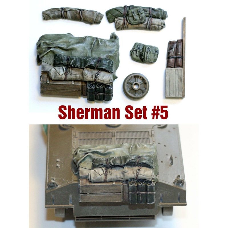 1/35 scale resin Sherman Tank Engine Deck and Stowage Sets #5