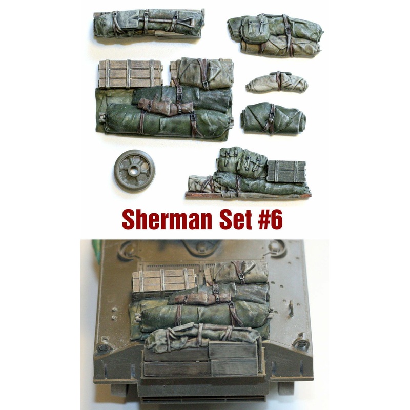 1/35 scale resin Sherman Tank Engine Deck and Stowage Sets #6