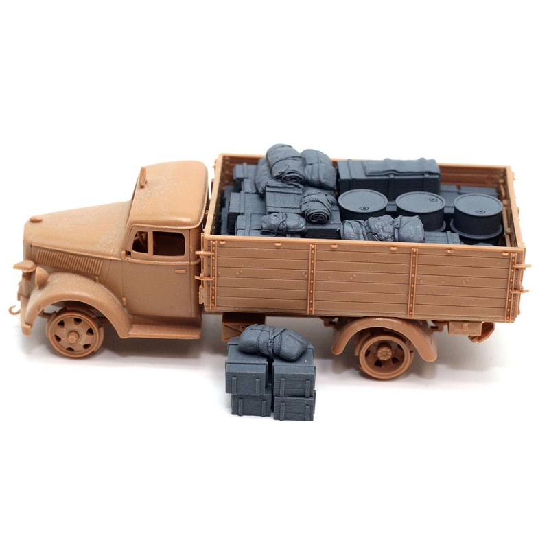 1/48 scale resin model kit WW2 German Opel Blitz Truck Load Set #1