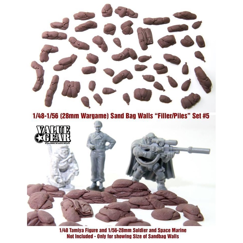 1/48 Scale resin model Sandbag Walls Filler & Piles Set #5