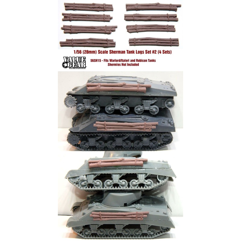 28mm (1/56 scale) 56SH15 Log Sets For 1/56 Sherman Version 2 (4pack 8 Bundles)