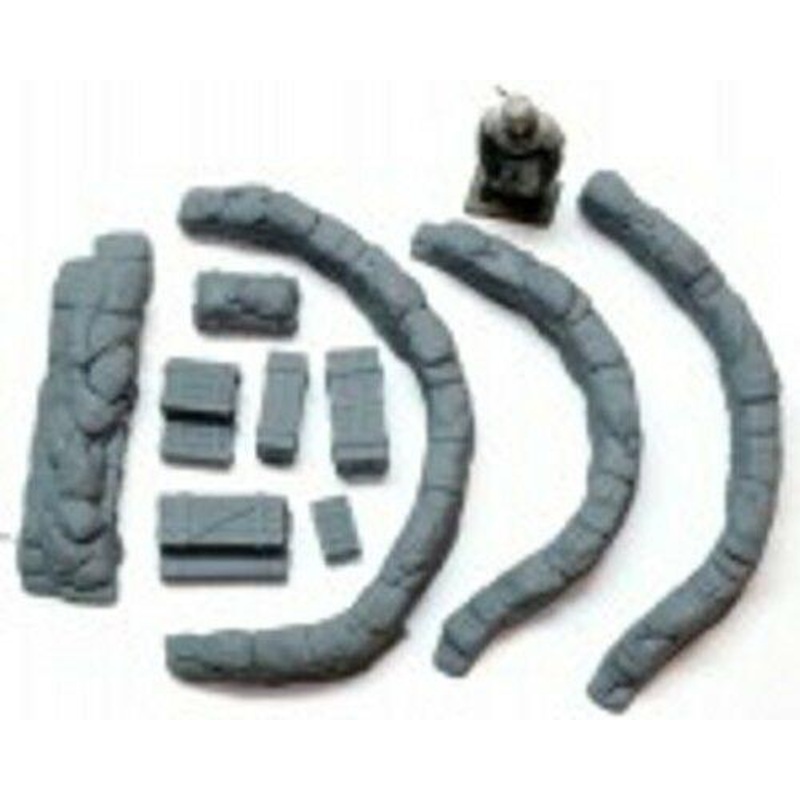 Configurable Sandbag defences Curved sections sandbags + Crates 1/35 Scale