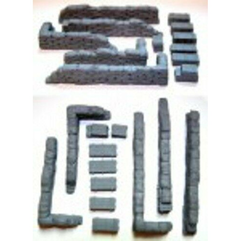 Configurable Sandbag defences Straight sections Sandbags+Crates 1/35 Scale resin