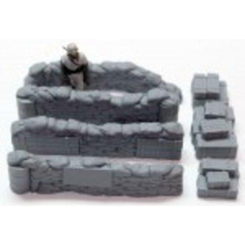 Configurable Sandbags Checkpoint Crates 1/35 Scale resin model kit
