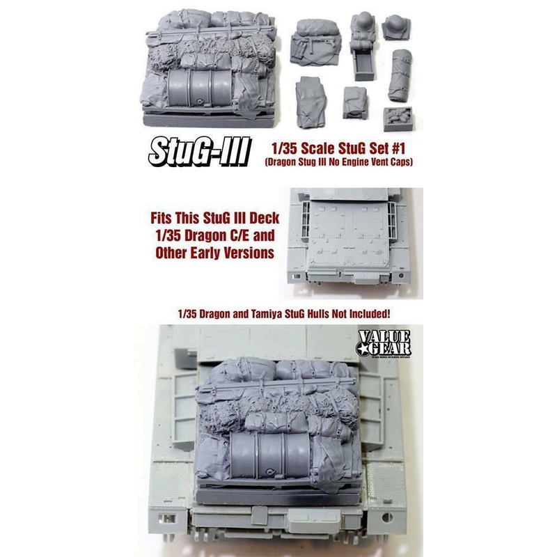 StuG Stowage Set #1. Fits All 1/35 Dragon StuG III C/E Kit