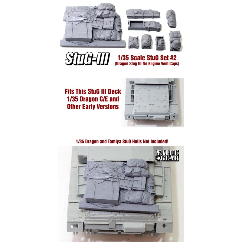 StuG Stowage Set #2. Fits All 1/35 Dragon StuG III C/E Kit