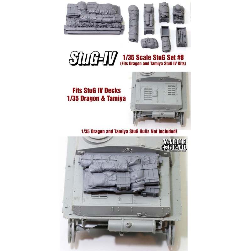 StuG Stowage Set #8. Fits All 1/35 Tamiya & Dragon StuG IV’s.