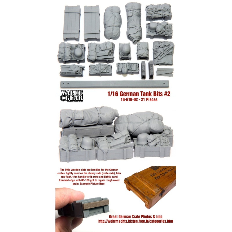 ValueGear 1/16 German Tank Bits Set #2 (21 Pieces)