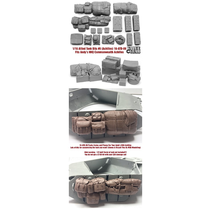 Valuegear 1/16 Scale resin model WW2 Allied Tank Bits For Andy’s Achilles